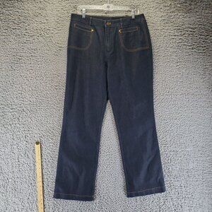 Chicos Jeans Womens Size 2 US 12 Blue Denim Stretch Straight Leg